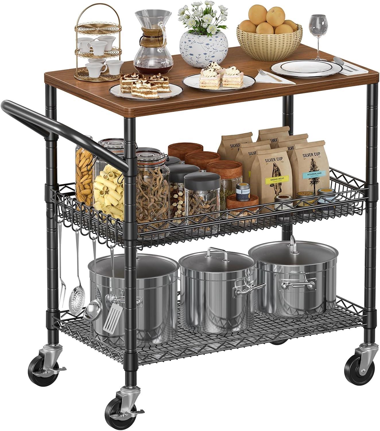 Rental store for TEA SERVING CART, 3 TIER WOOD TOP in Edmonds WA