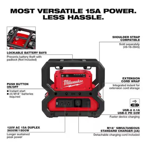 Where to find POWER STATION 1800WT BATTERY MILWAUKEE in Edmonds