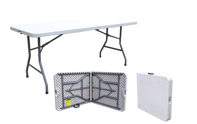 Rental store for TABLE, BANQUET 6  FOLD-IN-HALF PLASTIC in Edmonds WA